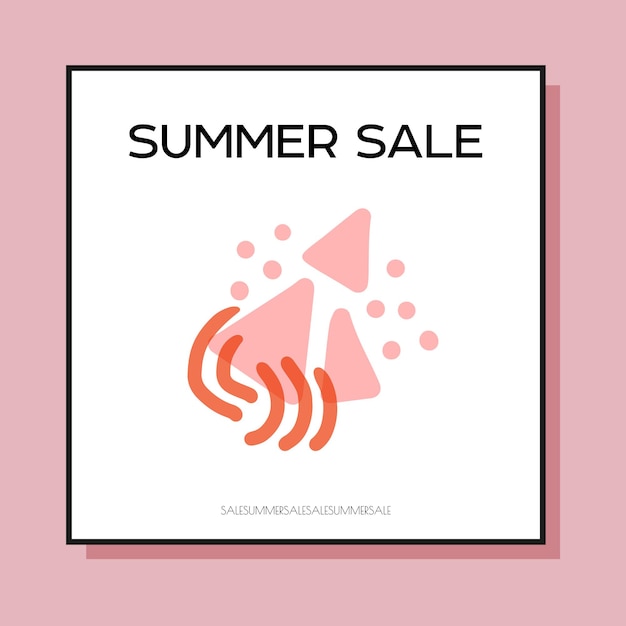 Modern abstract random cutout collection Summer sale Vector illustration