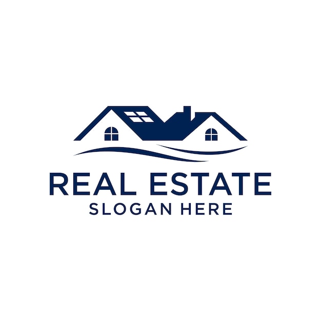 Modern abstract real estate logo design concept