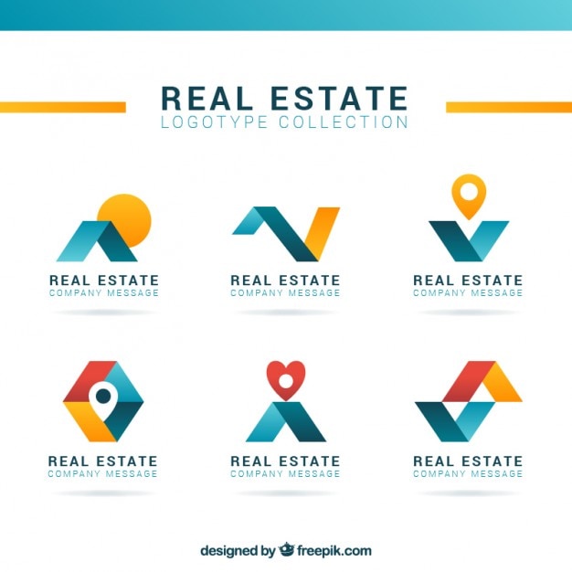 Modern and abstract real estate logos