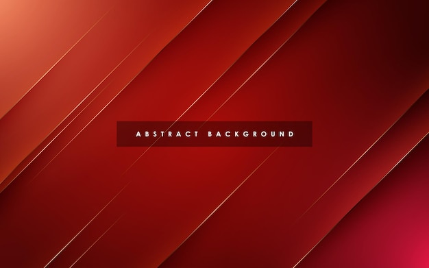 Modern abstract red background with gold line composition eps10 vector