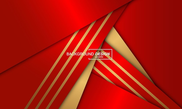 Vector modern abstract red and golden lines luxury background