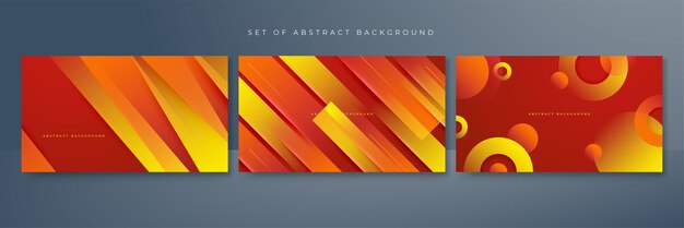 modern abstract red and orange gradient background with bright contrast geometric shape and 3d dynamic element vector illustration abstract graphic design banner pattern presentation web template