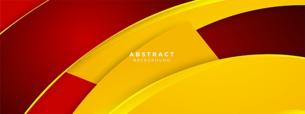 modern abstract red and yellow element design background
