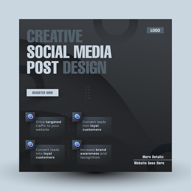 Modern abstract social media post-sjabloonontwerp