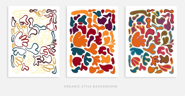 Modern Abstract Style Organic Shapes Poster Design