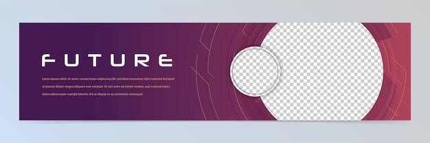 Vector modern abstract technology banner template