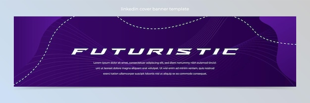 Modern abstract technology linkedin banner template