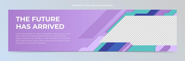 Vector modern abstract technology linkedin banner template