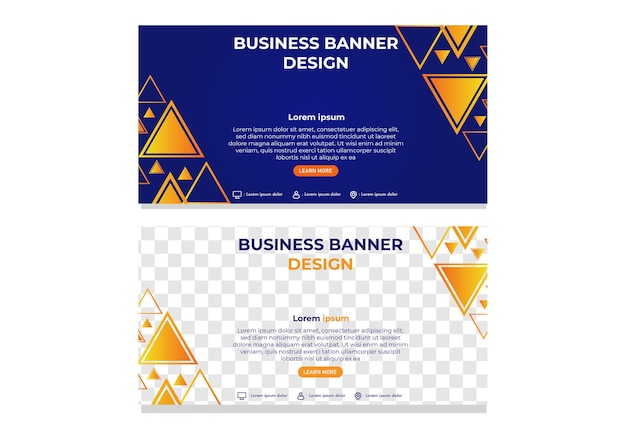 Modern abstract triangle gradient business banner template