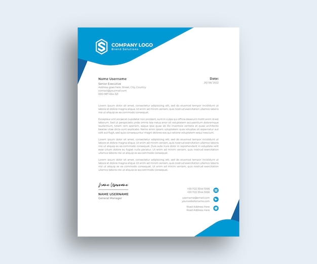 Modern Abstract Unique Company Formal Letter paper