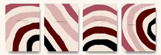 Vector modern abstract vector backgroundsminimal trendy style various shapes set up design templates good