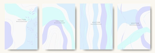 Modern abstract vector backgroundsminimal trendy style various shapes set up design templates