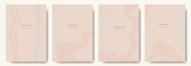 Modern abstract vector backgroundsminimal trendy style various shapes set up design templates