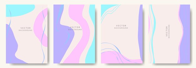 Vector modern abstract vector backgroundsminimal trendy style various shapes set up design templates