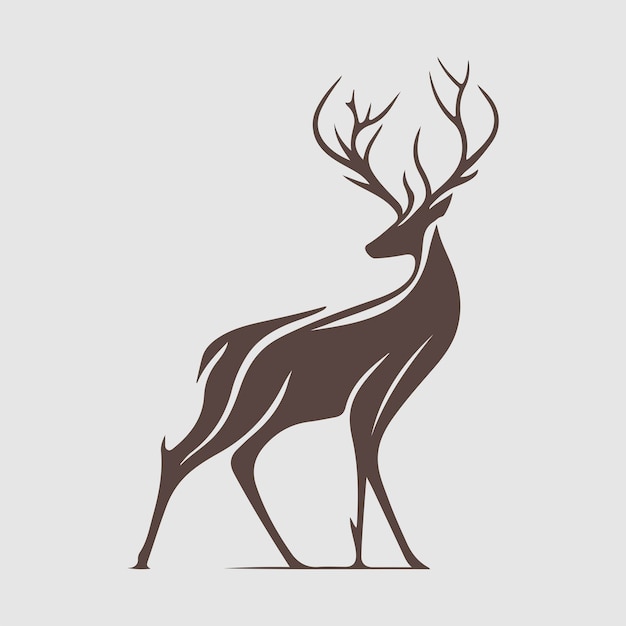 Modern abstract vector deer logo template