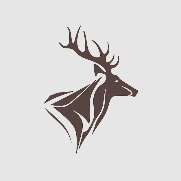 Modern abstract vector deer logo template