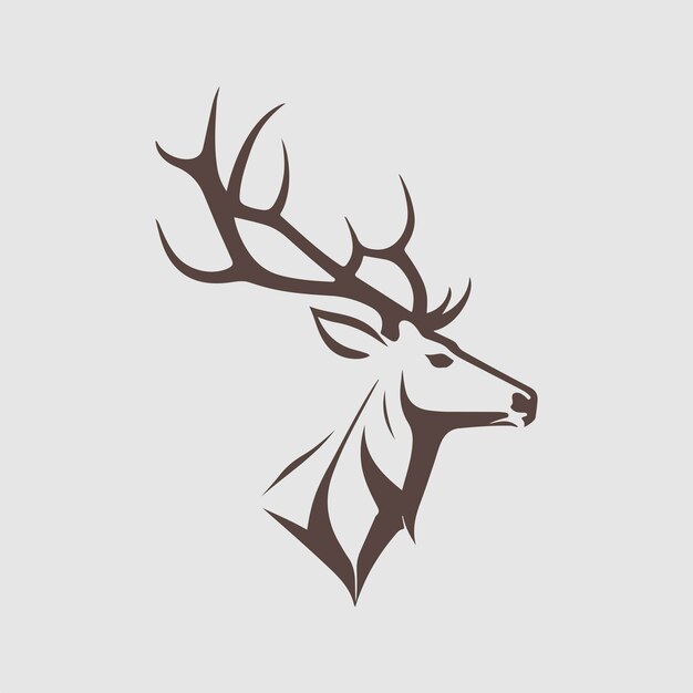 Vector modern abstract vector deer logo template