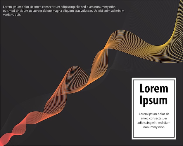 ベクトル 現代抽象的な波線の背景