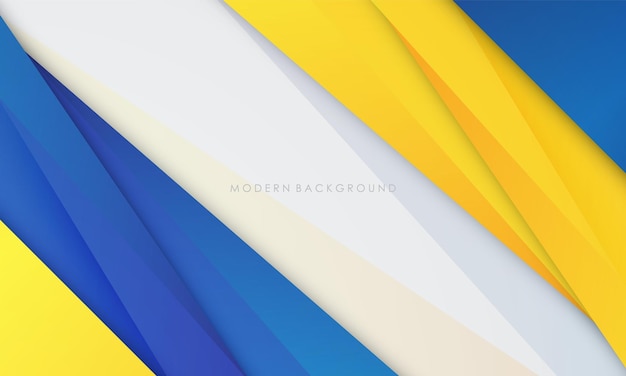 Современный абстрактный белый фон с синим и желтым цветом градиентов