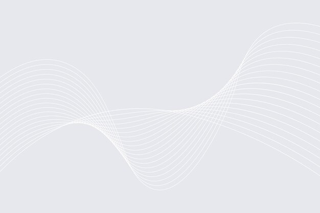 Vector modern abstract white background with wavy lines for business