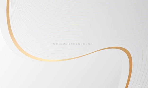 Modern abstract white and golden luxury background