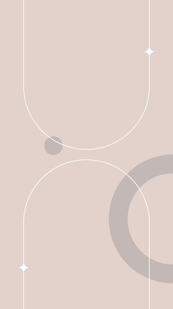 Vector modern aesthetic star design abstract backgrounds for story social media geometry banner in beige