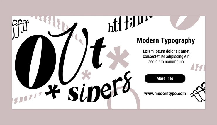 Vector modern aesthetic typography template