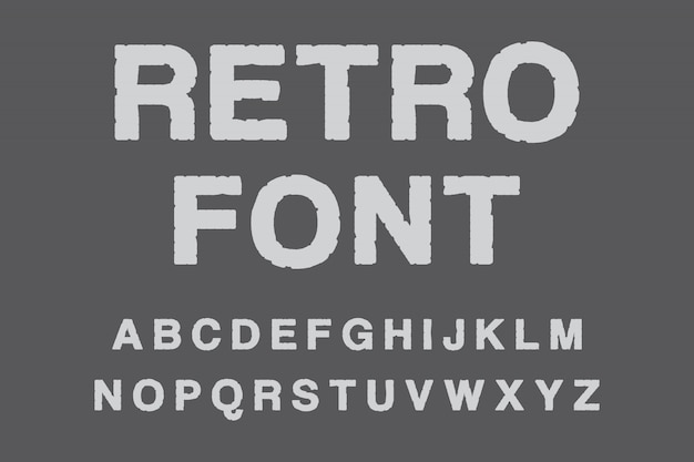 Vector modern alfabet lettertype