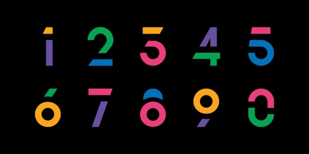 Modern alfabet met cijfers Eenvoudige vierkante letters met ruwe vormen Ultra krachtig lettertype in modern brutaal