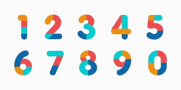 Modern alfabet met cijfers Eenvoudige vierkante letters met ruwe vormen Ultra krachtig lettertype in modern brutaal
