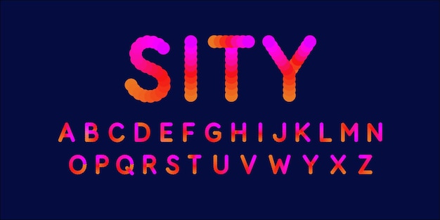 Modern alfabetlettertype Hoofdletters van het Latijnse alfabet