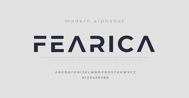 Vector modern alphabet fonts.