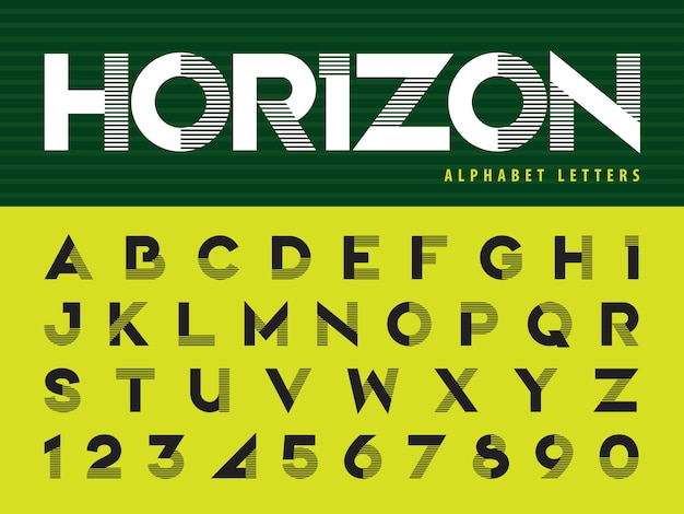 Vector modern alphabet letters