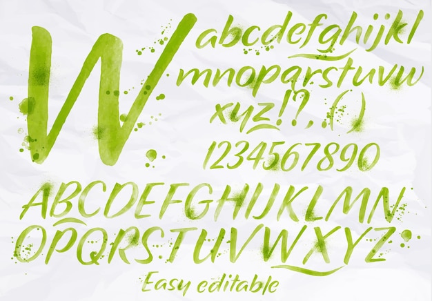 Modern alphabet set 