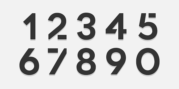 数字付きのモダンなアルファベット大まかな形状のシンプルな正方形の文字現代の残忍な超太字フォント
