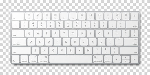 Modern aluminum computer keyboard