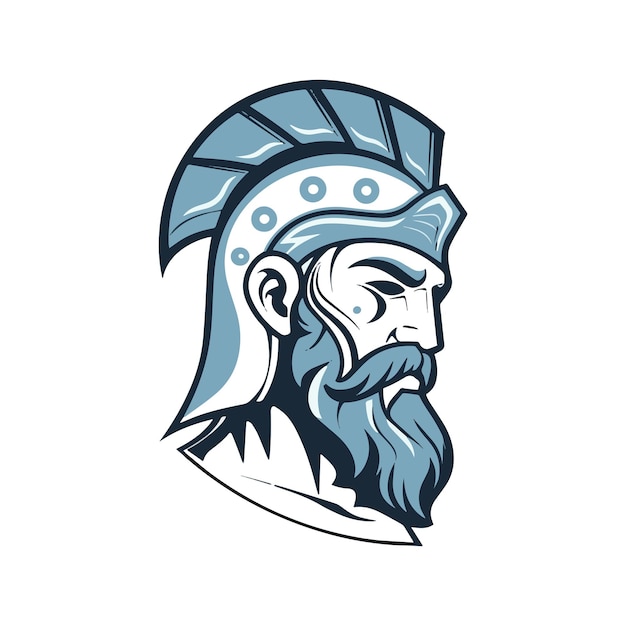 A Modern of ancient greece men mascot cartoon character with white background