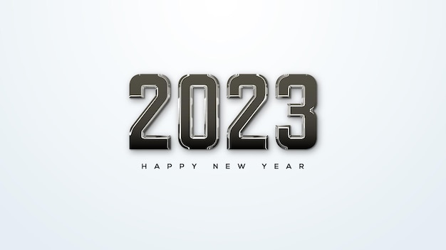 モダンでエレガントな新年あけましておめでとうございます 2023