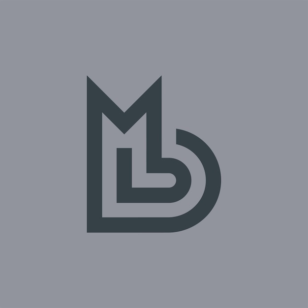 Вектор Современная и запоминающаяся начальная буква mb или логотип монограммы bm