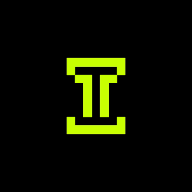 Вектор Современная и минималистичная начальная буква ti или логотип монограммы it