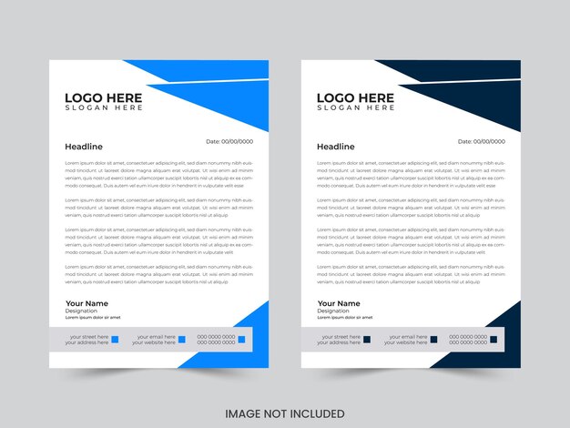 ベクトル 現代的でプロフェッショナルなレターヘッドのテンプレートデザイン