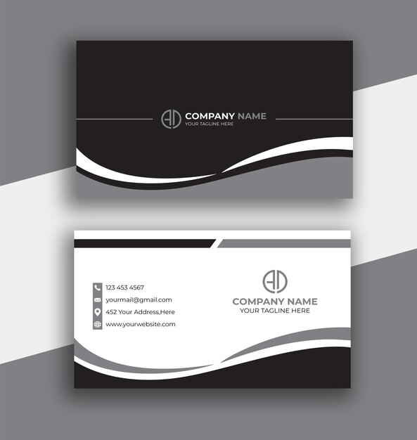 Вектор Современный и простой дизайн визитной карточки современная презентационная карточка с логотипом компании vector business ca