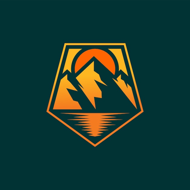 Современный и простой шаблон логотипа горы, который можно использовать для шаблонов и распечаток