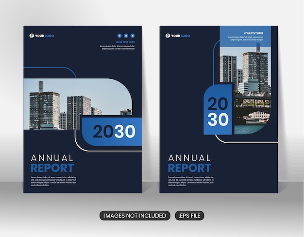 Design moderno del modello di brochure aziendale di relazione annuale aziendale