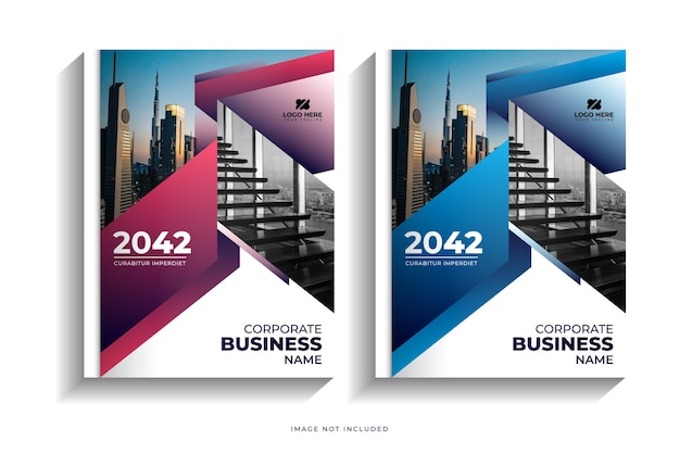 Вектор Современный годовой отчет бизнес флаер шаблон дизайна