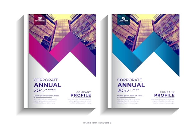 Modern annual report business flyer template design