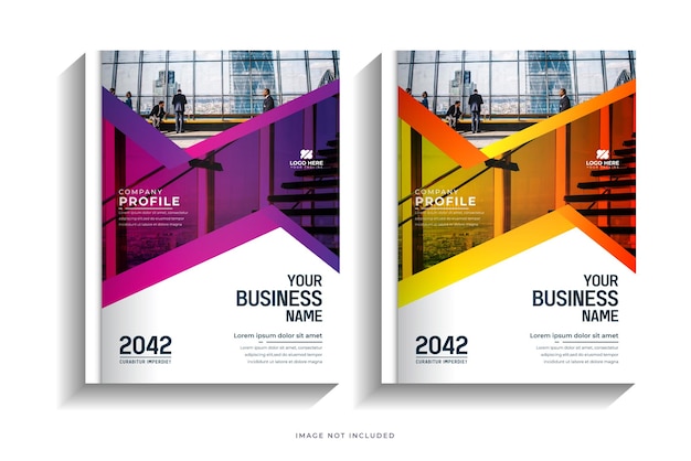 Vector modern annual report business flyer template design