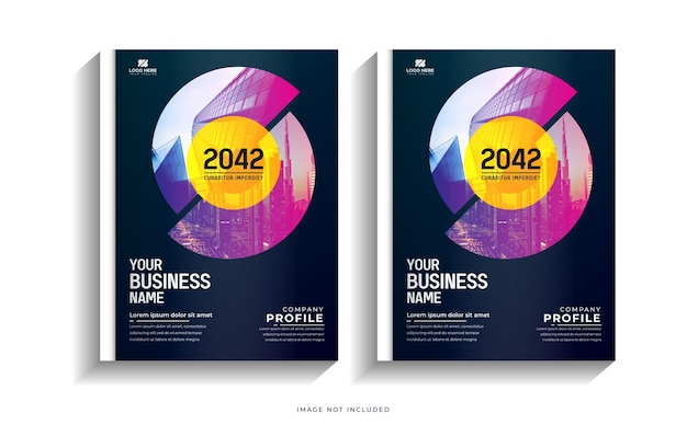 Modern annual report business flyer template design
