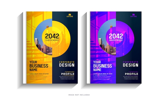 Современный годовой отчет бизнес флаер шаблон дизайна