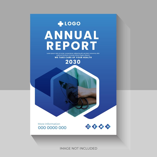 Modern annual report business flyer template design